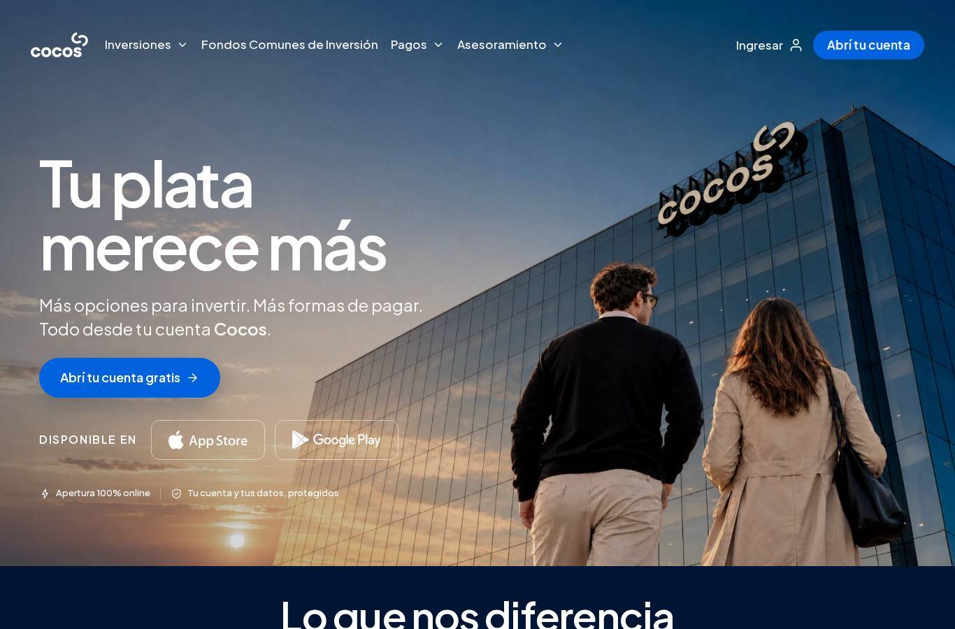 Screenshot of the Cocos Capital website